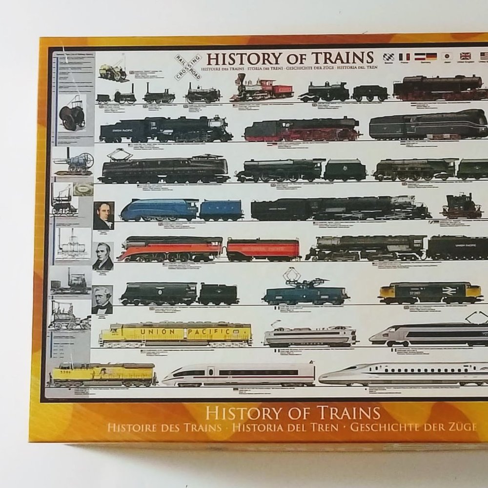 2🧩$18 EurographicsJigsaw Puzzle History of Trains